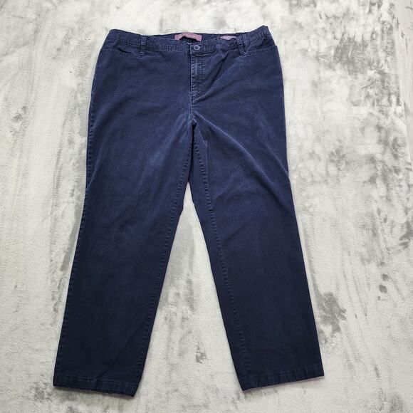 Gloria Vanderbilt Pants Womens 16W SHORT Blue Amanda High Rise Straight Stretch - Picture 1 of 13